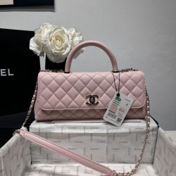 Borse Chanel 26P piccola con manico Coco AS6091 Rosa