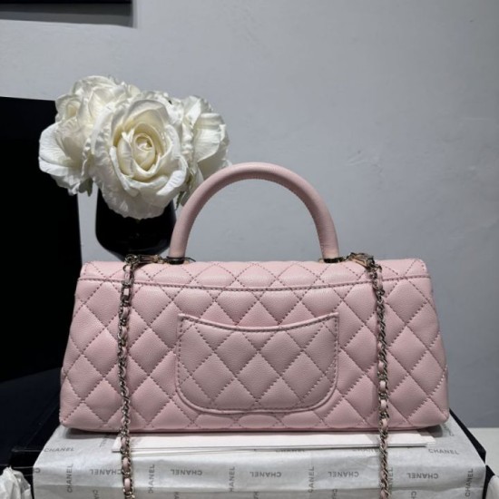 Replica di lusso Borse Chanel 26P piccola con manico Coco AS6091 Rosa Imitazioni Cloni Borse Chanel 26P piccola con manico Coco AS6091 Rosa firmate