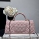 Replica di lusso Borse Chanel 26P piccola con manico Coco AS6091 Rosa Imitazioni Cloni Borse Chanel 26P piccola con manico Coco AS6091 Rosa firmate