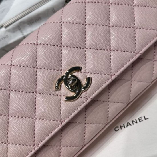 Replica di lusso Borse Chanel 26P piccola con manico Coco AS6091 Rosa Imitazioni Cloni Borse Chanel 26P piccola con manico Coco AS6091 Rosa firmate