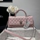Replica di lusso Borse Chanel 26P piccola con manico Coco AS6091 Rosa Imitazioni Cloni Borse Chanel 26P piccola con manico Coco AS6091 Rosa firmate
