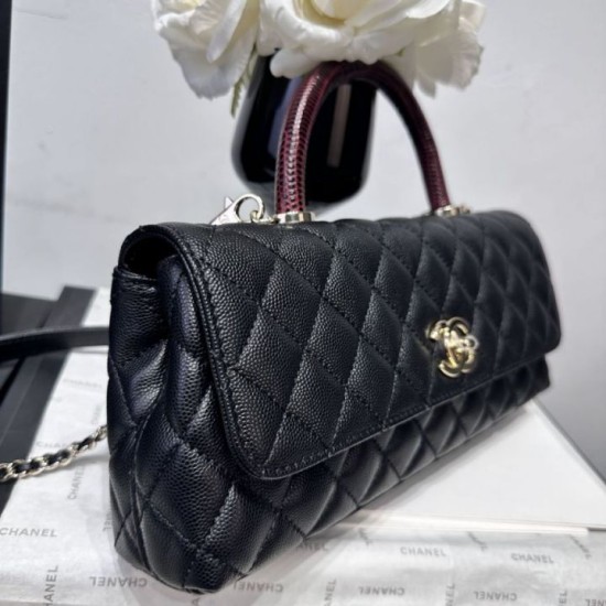 Cloni Borse Chanel 26P piccola con manico Coco AS6091 nera firmate