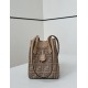 Replica di lusso Mini borsa tote Fendi Origami tessuto jacquard Albicocca Imitazioni Cloni Mini borsa tote Fendi Origami tessuto jacquard Albicocca firmate
