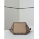 Replica di lusso Mini borsa tote Fendi Origami tessuto jacquard Albicocca Imitazioni Cloni Mini borsa tote Fendi Origami tessuto jacquard Albicocca firmate