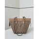 Replica di lusso Mini borsa tote Fendi Origami tessuto jacquard Albicocca Imitazioni Cloni Mini borsa tote Fendi Origami tessuto jacquard Albicocca firmate