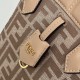 Replica di lusso Mini borsa tote Fendi Origami tessuto jacquard Albicocca Imitazioni Cloni Mini borsa tote Fendi Origami tessuto jacquard Albicocca firmate