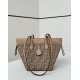 Replica di lusso Mini borsa tote Fendi Origami tessuto jacquard Albicocca Imitazioni Cloni Mini borsa tote Fendi Origami tessuto jacquard Albicocca firmate