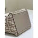 Replica di lusso Mini borsa tote Fendi Origami tessuto jacquard Marrone Imitazioni Cloni Mini borsa tote Fendi Origami tessuto jacquard Marrone firmate