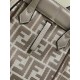 Replica di lusso Mini borsa tote Fendi Origami tessuto jacquard Marrone Imitazioni Cloni Mini borsa tote Fendi Origami tessuto jacquard Marrone firmate