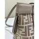 Replica di lusso Mini borsa tote Fendi Origami tessuto jacquard Marrone Imitazioni Cloni Mini borsa tote Fendi Origami tessuto jacquard Marrone firmate