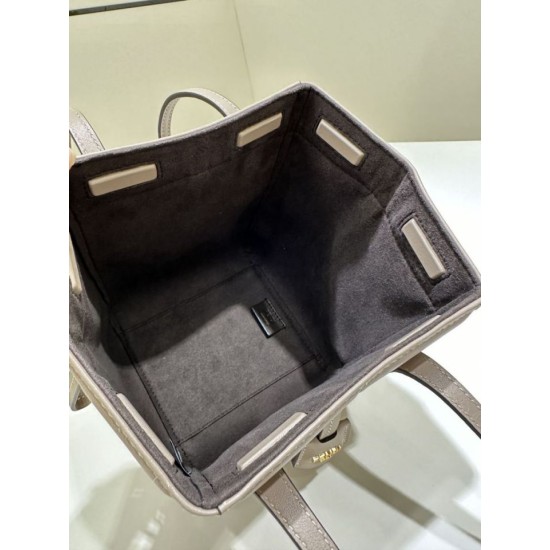 Replica di lusso Mini borsa tote Fendi Origami tessuto jacquard Marrone Imitazioni Cloni Mini borsa tote Fendi Origami tessuto jacquard Marrone firmate