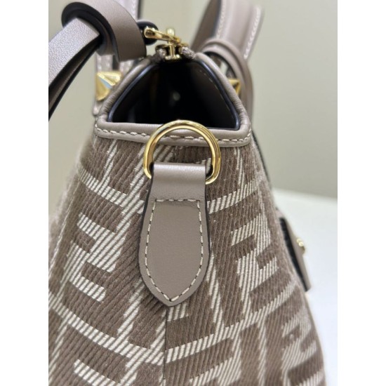 Replica di lusso Borsa a mano media Fendi By The Way morbida marrone Imitazioni Cloni Borsa a mano media Fendi By The Way morbida marrone firmate