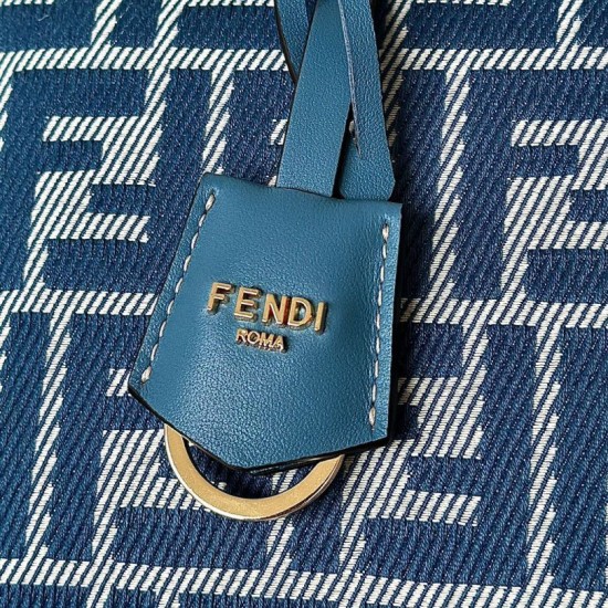 Replica di lusso Borsa a mano media Fendi By The Way morbida blu Imitazioni Cloni Borsa a mano media Fendi By The Way morbida blu firmate
