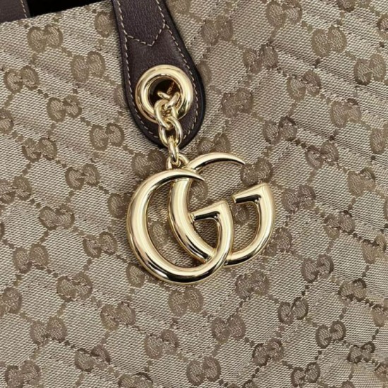 Cloni Borse tote media Gucci 855279 GG Marmont Marrone firmate