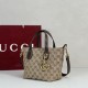 Replica di lusso Borsa tote piccola Gucci GG Marmont 855391 Marrone Imitazioni Cloni Borsa tote piccola Gucci GG Marmont 855391 Marrone firmate