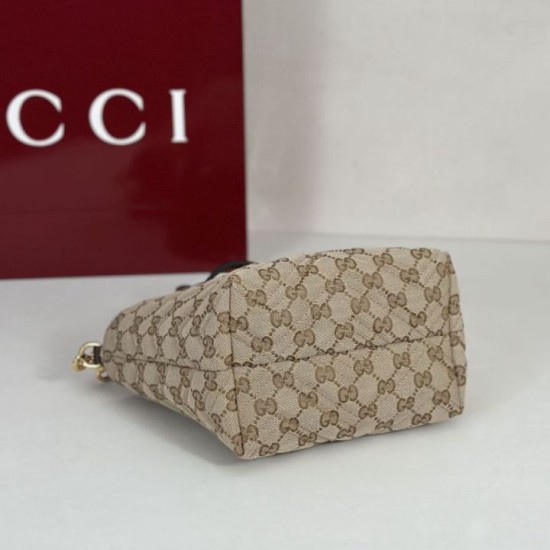 Replica di lusso Borsa tote piccola Gucci GG Marmont 855391 Marrone Imitazioni Cloni Borsa tote piccola Gucci GG Marmont 855391 Marrone firmate