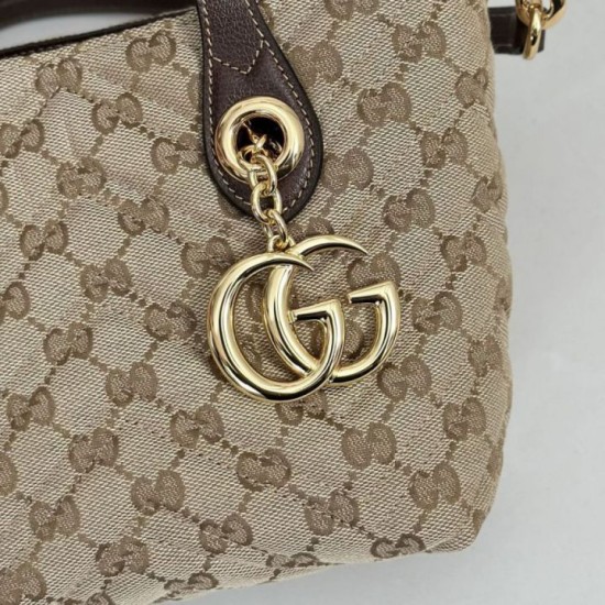Replica di lusso Borsa tote piccola Gucci GG Marmont 855391 Marrone Imitazioni Cloni Borsa tote piccola Gucci GG Marmont 855391 Marrone firmate