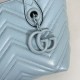 Replica di lusso Borsa tote piccola Gucci GG Marmont 855391 Blu Imitazioni Cloni Borsa tote piccola Gucci GG Marmont 855391 Blu firmate