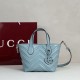 Replica di lusso Borsa tote piccola Gucci GG Marmont 855391 Blu Imitazioni Cloni Borsa tote piccola Gucci GG Marmont 855391 Blu firmate
