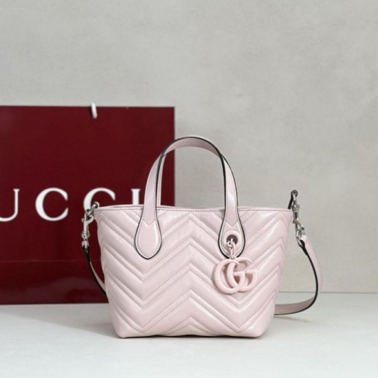 Replica di lusso Bora Pari tote piccola Gucci GG Marmont 855391 Rosa Imitazioni Cloni Bora Pari replica tote piccola Gucci GG Marmont 855391 Rosa firmate