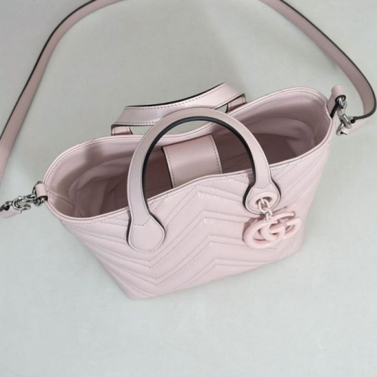 Replica di lusso Bora Pari tote piccola Gucci GG Marmont 855391 Rosa Imitazioni Cloni Bora Pari replica tote piccola Gucci GG Marmont 855391 Rosa firmate