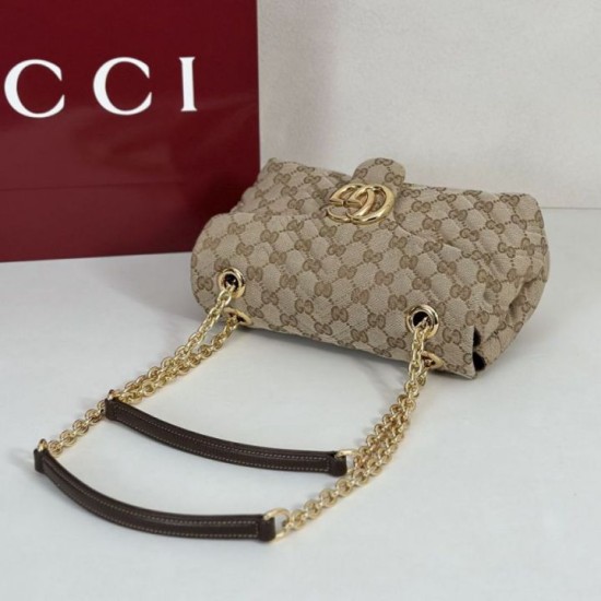 Replica di lusso Bora Pari a tracolla piccola Gucci GG Marmont 855391 Marrone Imitazioni Cloni Bora Pari replica a tracolla piccola Gucci GG Marmont 855391 Marrone firmate