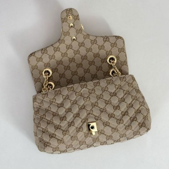 Replica di lusso Bora Pari a tracolla piccola Gucci GG Marmont 855391 Marrone Imitazioni Cloni Bora Pari replica a tracolla piccola Gucci GG Marmont 855391 Marrone firmate