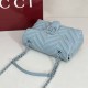 Replica di lusso Borsa a tracolla piccola Gucci GG Marmont 855391 Blu Imitazioni Cloni Borsa a tracolla piccola Gucci GG Marmont 855391 Blu firmate