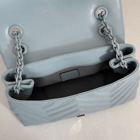 Replica di lusso Borsa a tracolla piccola Gucci GG Marmont 855391 Blu Imitazioni Cloni Borsa a tracolla piccola Gucci GG Marmont 855391 Blu firmate