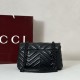 Replica di lusso Borse Firmate a tracolla piccola Gucci GG Marmont 855391 Nero Imitazioni Cloni Borse Firmate Replica a tracolla piccola Gucci GG Marmont 855391 Nero firmate