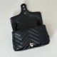 Replica di lusso Borse Firmate a tracolla piccola Gucci GG Marmont 855391 Nero Imitazioni Cloni Borse Firmate Replica a tracolla piccola Gucci GG Marmont 855391 Nero firmate