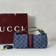 Replica di lusso Borse media Gucci Vanity con manico superiore 857799 Blu Imitazioni Replica Borse media Gucci Vanity con manico superiore 857799 Blu firmate