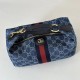 Replica di lusso Borse media Gucci Vanity con manico superiore 857799 Blu Imitazioni Replica Borse media Gucci Vanity con manico superiore 857799 Blu firmate