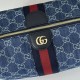 Replica di lusso Borse media Gucci Vanity con manico superiore 857799 Blu Imitazioni Replica Borse media Gucci Vanity con manico superiore 857799 Blu firmate