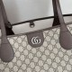 Replica di lusso Borse tote media Gucci Ophidia marrone Imitazioni Cloni Borse tote media Gucci Ophidia marrone firmate