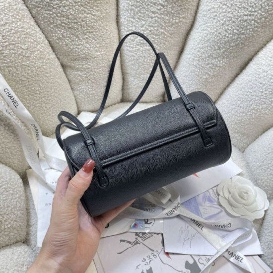 Replica di lusso Borse bowling piccola Chanel AS6143 Nero Imitazioni Cloni Borse bowling piccola Chanel AS6143 Nero firmate