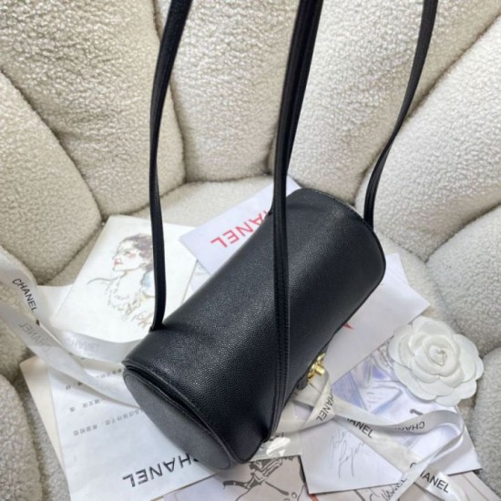 Replica di lusso Borse bowling piccola Chanel AS6143 Nero Imitazioni Cloni Borse bowling piccola Chanel AS6143 Nero firmate