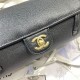 Replica di lusso Borse bowling piccola Chanel AS6143 Nero Imitazioni Cloni Borse bowling piccola Chanel AS6143 Nero firmate