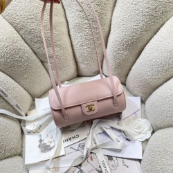 Replica di lusso Borse bowling piccola Chanel AS6143 Rosa Imitazioni Cloni Borse bowling piccola Chanel AS6143 Rosa firmate