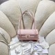 Replica di lusso Borse bowling piccola Chanel AS6143 Rosa Imitazioni Cloni Borse bowling piccola Chanel AS6143 Rosa firmate