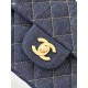 Replica di lusso Borsa a tracolla Chanel mini flap denim trapuntato A69900 blu Imitazioni Cloni Borsa a tracolla Chanel mini flap denim trapuntato A69900 blu firmate