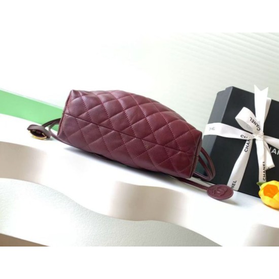 Replica di lusso Borsa a secchiello trapuntata con coulisse Chanel AS5227 bordeaux Imitazioni Replica Perfetta Borsa a secchiello trapuntata con coulisse Chanel AS5227 bordeaux firmate