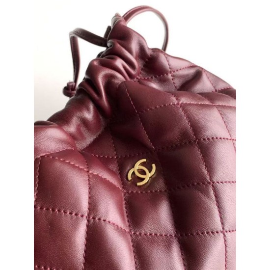 Replica di lusso Borsa a secchiello trapuntata con coulisse Chanel AS5227 bordeaux Imitazioni Replica Perfetta Borsa a secchiello trapuntata con coulisse Chanel AS5227 bordeaux firmate