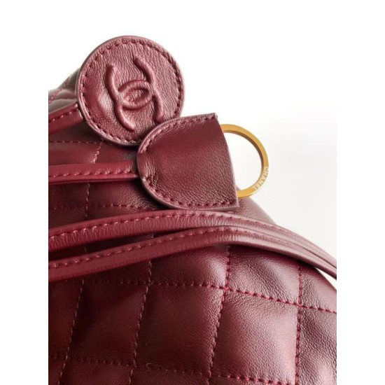 Replica di lusso Borsa a secchiello trapuntata con coulisse Chanel AS5227 bordeaux Imitazioni Replica Perfetta Borsa a secchiello trapuntata con coulisse Chanel AS5227 bordeaux firmate
