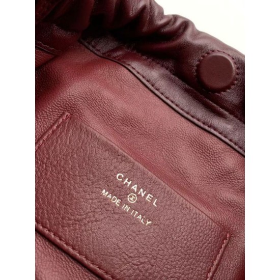 Replica di lusso Borsa a secchiello trapuntata con coulisse Chanel AS5227 bordeaux Imitazioni Replica Perfetta Borsa a secchiello trapuntata con coulisse Chanel AS5227 bordeaux firmate