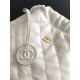 Replica di lusso Borsa a secchiello trapuntata con coulisse Chanel AS5227 bianco Imitazioni Cloni Borsa a secchiello trapuntata con coulisse Chanel AS5227 bianco firmate