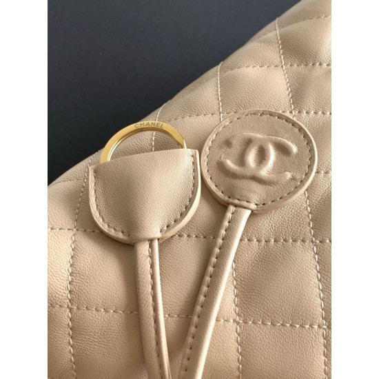 Replica di lusso Borsa a secchiello trapuntata con coulisse Chanel AS5227 albicocca Imitazioni Cloni Borsa a secchiello trapuntata con coulisse Chanel AS5227 albicocca firmate