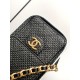 Replica di lusso Mini borsa Chanel 26P trapuntata in rafia intrecciata AS5631 Nero Imitazioni Cloni Mini borsa Chanel 26P trapuntata in rafia intrecciata AS5631 Nero firmate