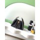 Replica di lusso Mini borsa Chanel 26P trapuntata in rafia intrecciata AS5631 Nero Imitazioni Cloni Mini borsa Chanel 26P trapuntata in rafia intrecciata AS5631 Nero firmate