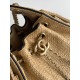 Replica di lusso Mini borsa Chanel 26P trapuntata in rafia intrecciata AS5631 marrone Imitazioni Cloni Mini borsa Chanel 26P trapuntata in rafia intrecciata AS5631 marrone firmate